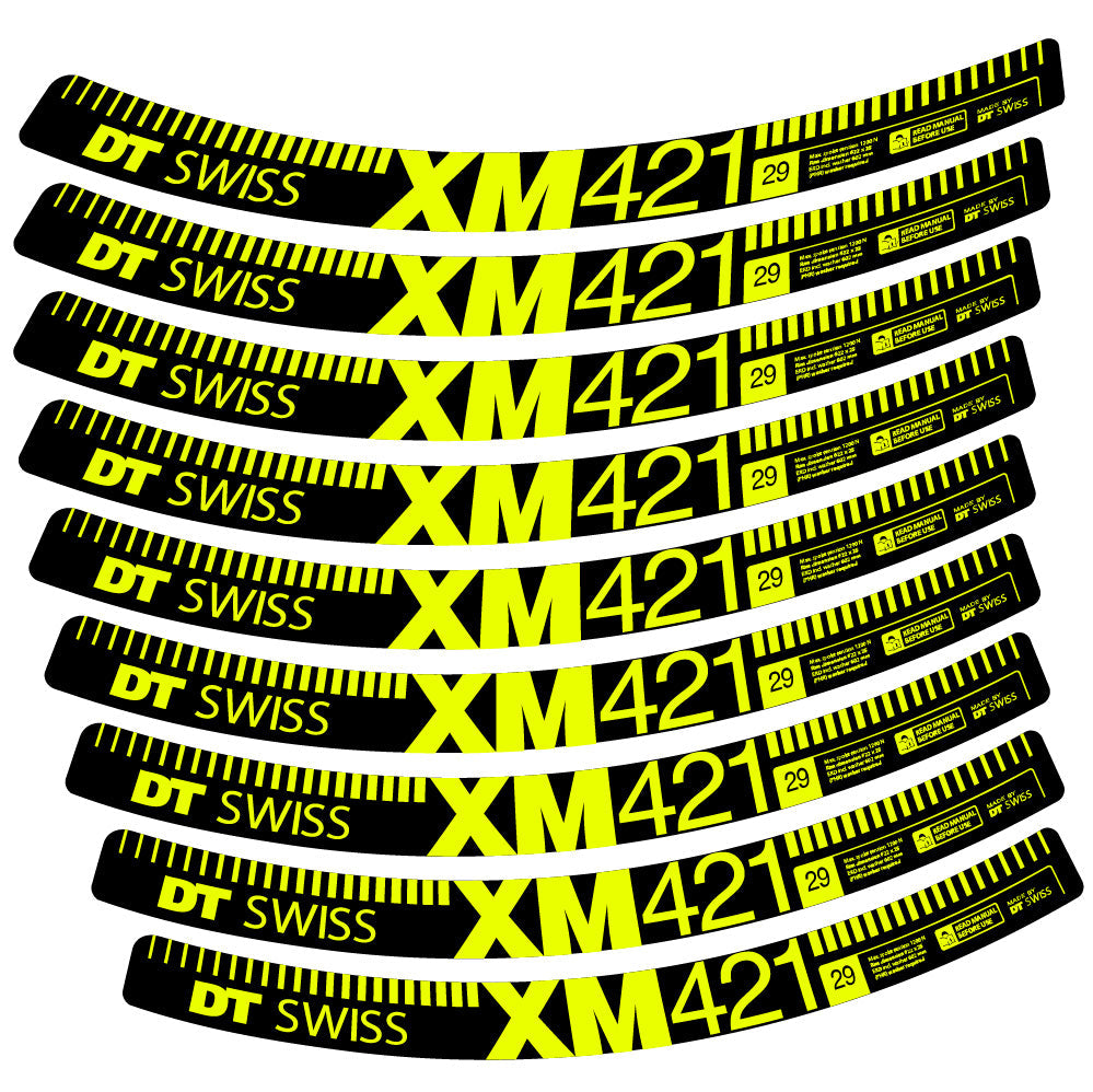 Stickers DT Swiss XM421 compatibles - Autocollants roue vélo VTT