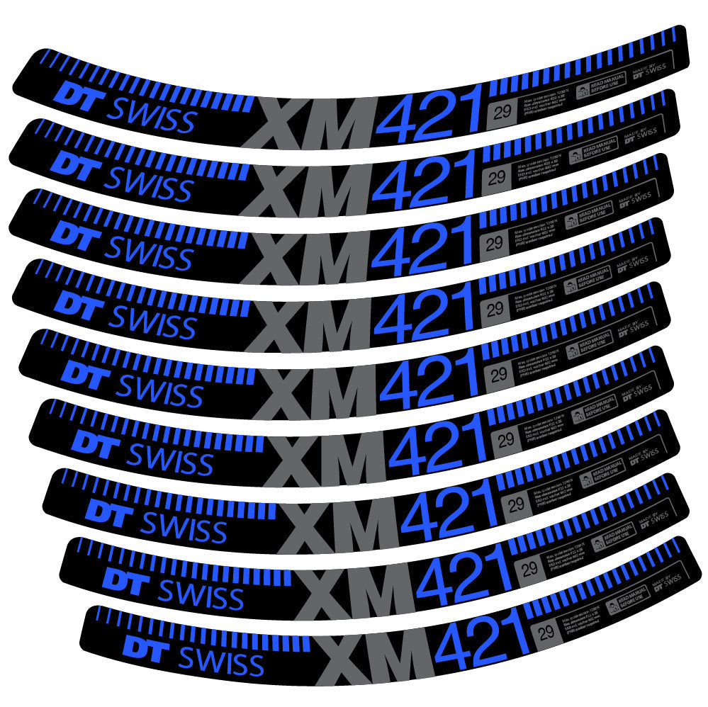 Stickers DT Swiss XM421 compatibles - Autocollants roue vélo VTT
