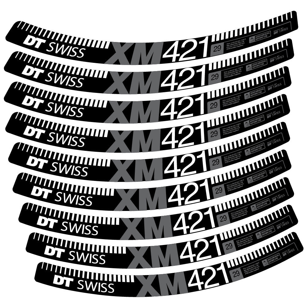 Stickers DT Swiss XM421 compatibles - Autocollants roue vélo VTT