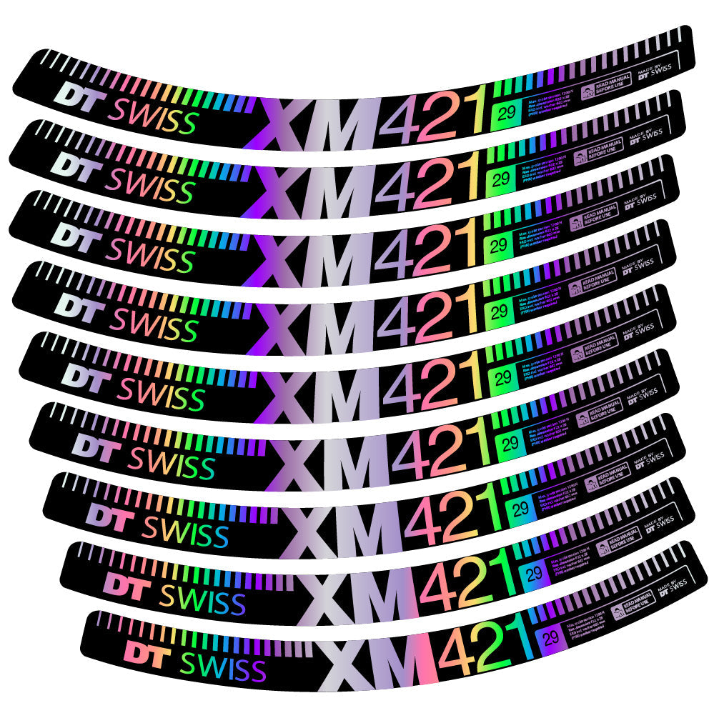 Stickers DT Swiss XM421 compatibles - Autocollants roue vélo VTT