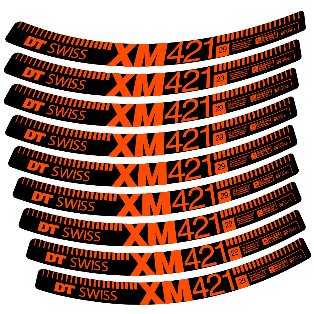 Stickers DT Swiss XM421 compatibles - Autocollants roue vélo VTT