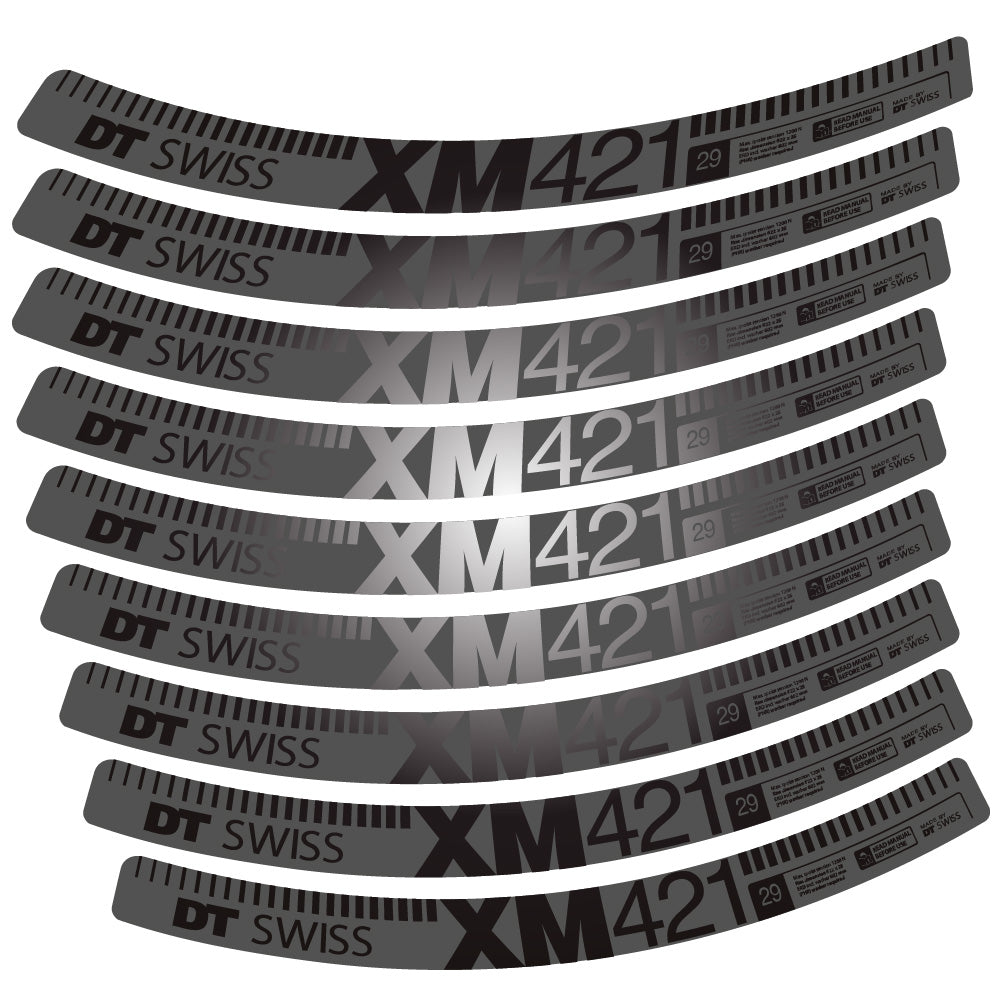 Stickers DT Swiss XM421 compatibles - Autocollants roue vélo VTT