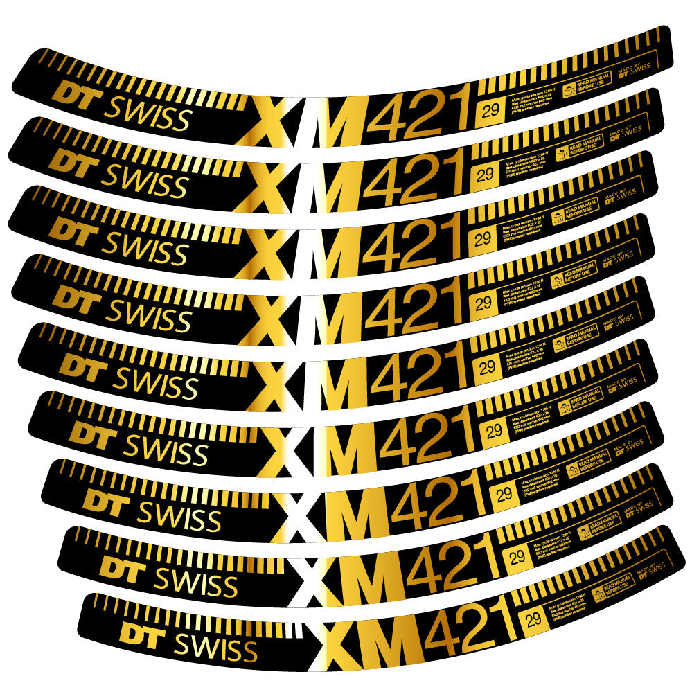 Stickers DT Swiss XM421 compatibles - Autocollants roue vélo VTT