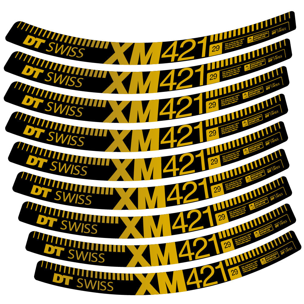 Stickers DT Swiss XM421 compatibles - Autocollants roue vélo VTT