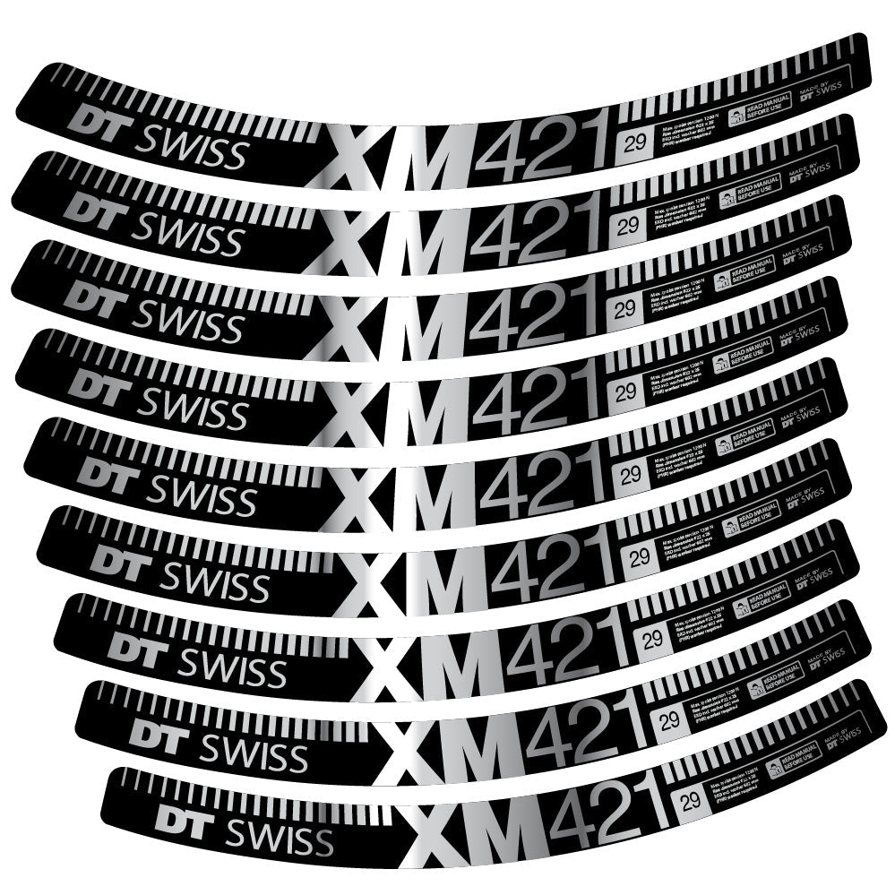 Stickers DT Swiss XM421 compatibles Autocollants roues VTT 29"