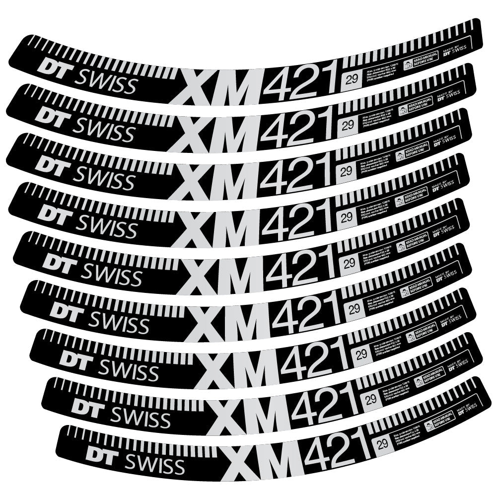 Stickers DT Swiss XM421 compatibles - Autocollants roue vélo VTT