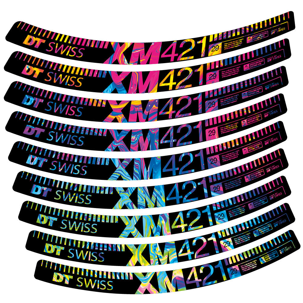 Stickers DT Swiss XM421 compatibles - Autocollants roue vélo VTT