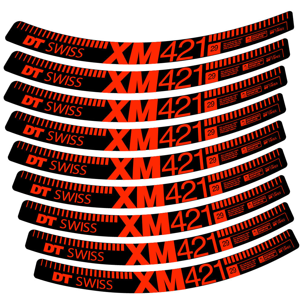 Stickers DT Swiss XM421 compatibles - Autocollants roue vélo VTT