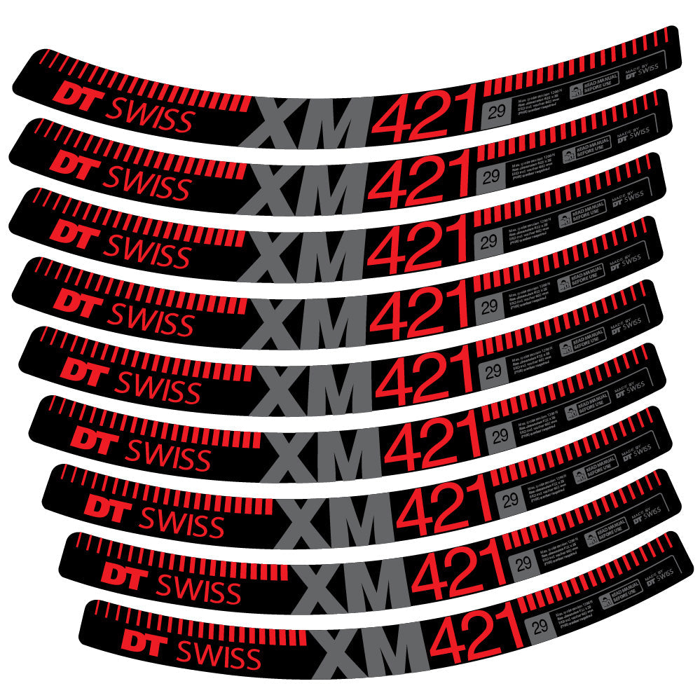 Stickers DT Swiss XM421 compatibles Autocollants roues VTT 29"