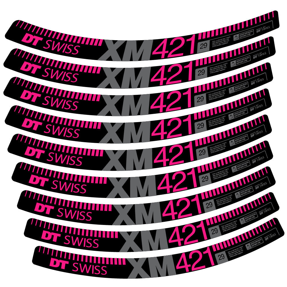 Stickers DT Swiss XM421 compatibles - Autocollants roue vélo VTT