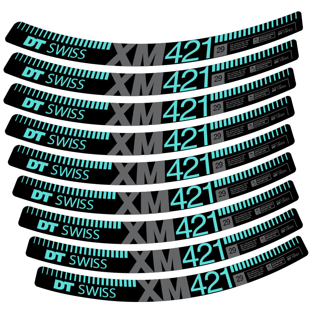Stickers DT Swiss XM421 compatibles - Autocollants roue vélo VTT