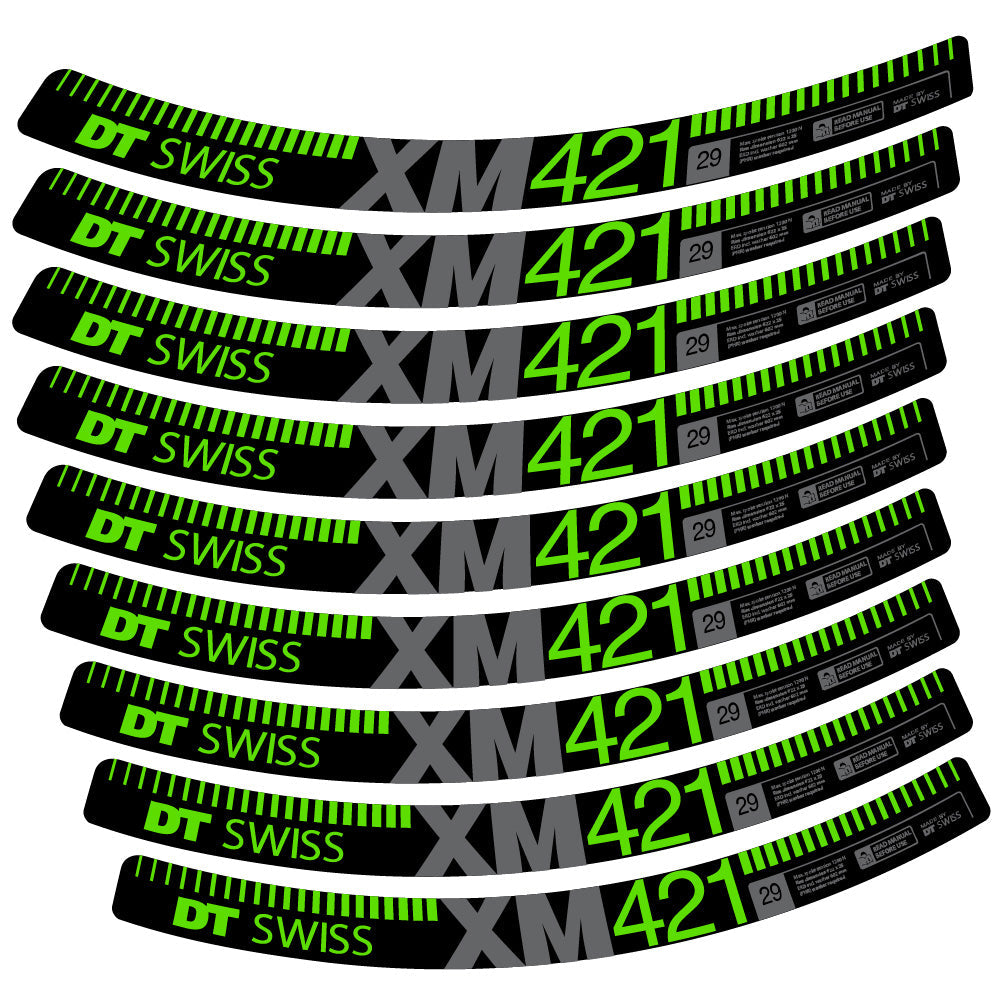 Stickers DT Swiss XM421 compatibles - Autocollants roue vélo VTT