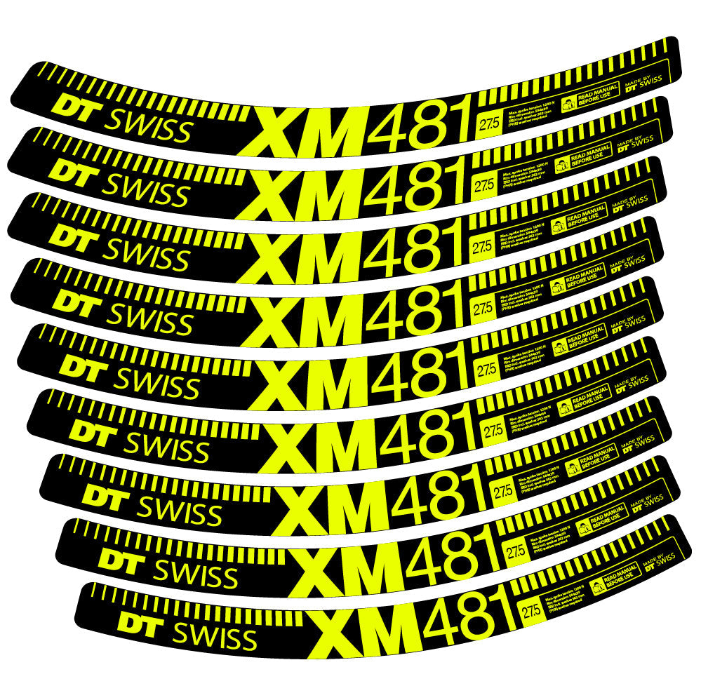 Stickers DT Swiss XM481 compatibles - Autocollants roue vélo VTT