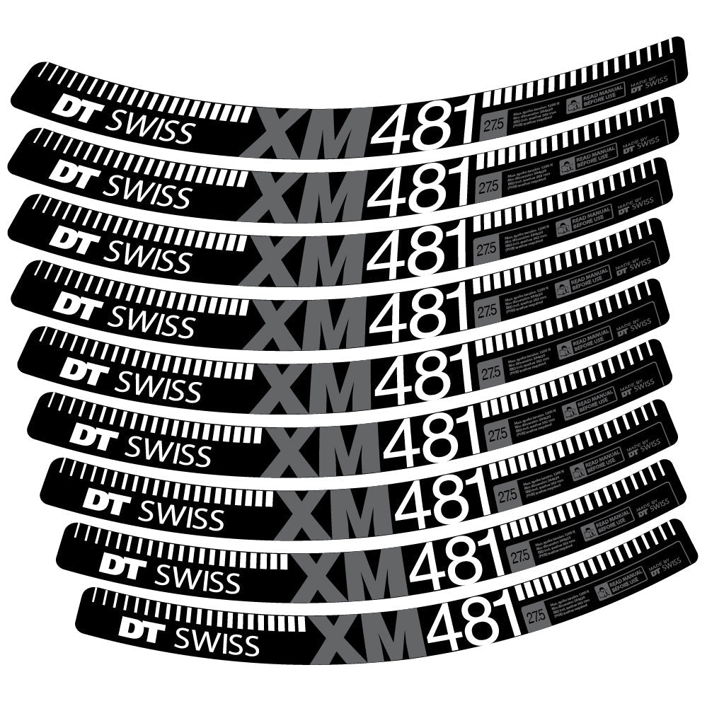 Stickers DT Swiss XM481 compatibles - Autocollants roue vélo VTT