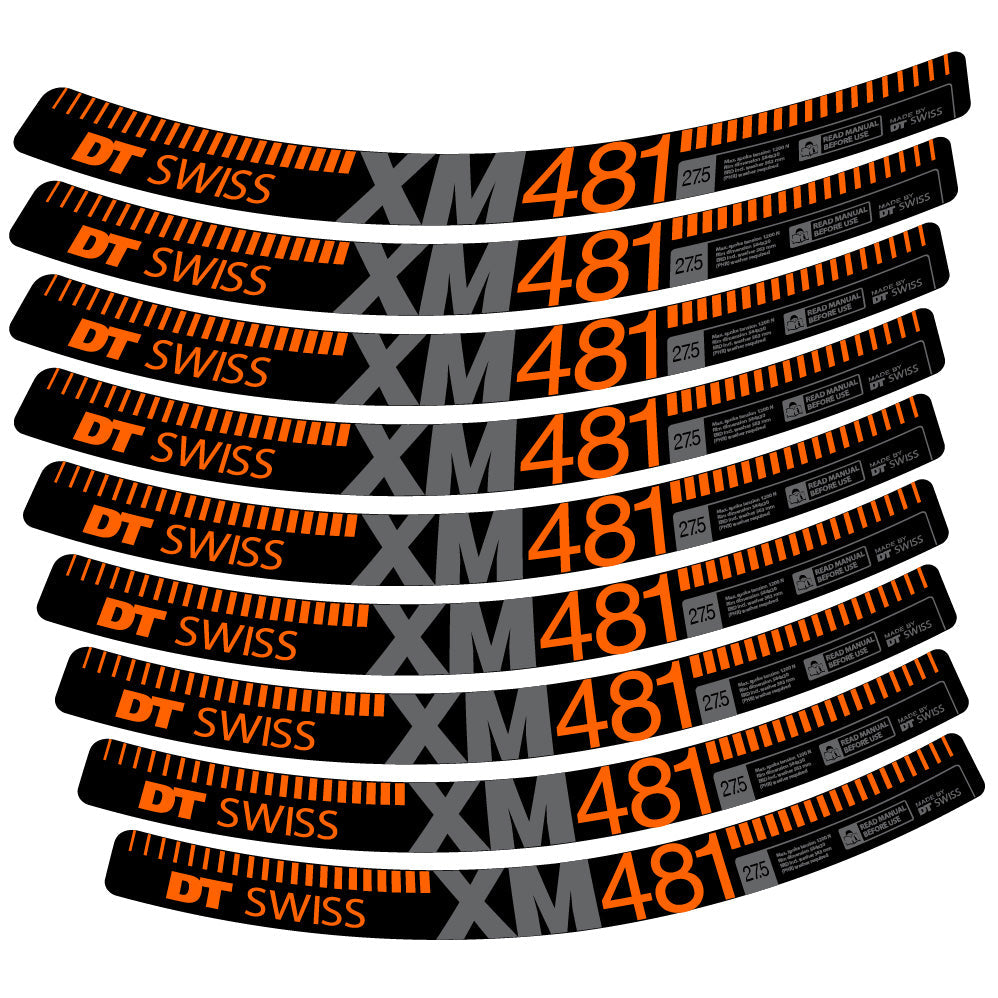 Stickers DT Swiss XM481 compatibles - Autocollants roue vélo VTT