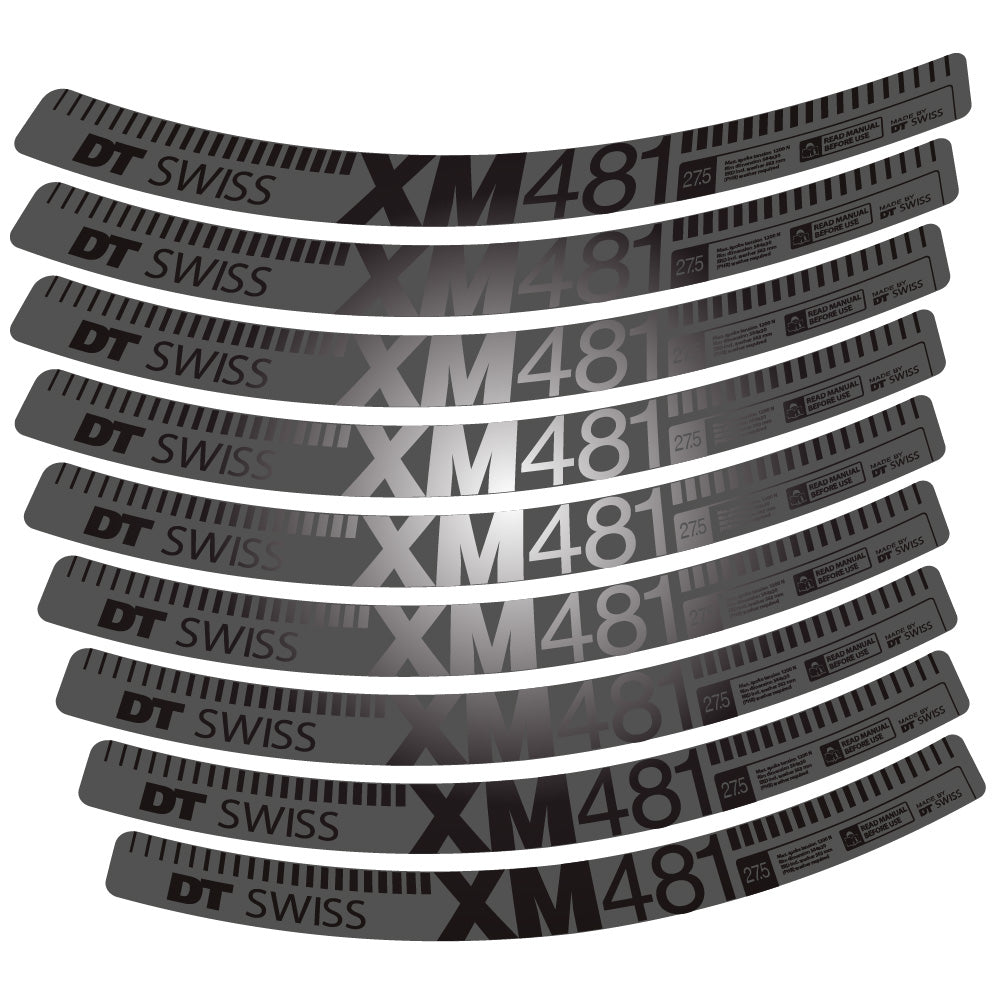Stickers DT Swiss XM481 compatibles - Autocollants roue vélo VTT