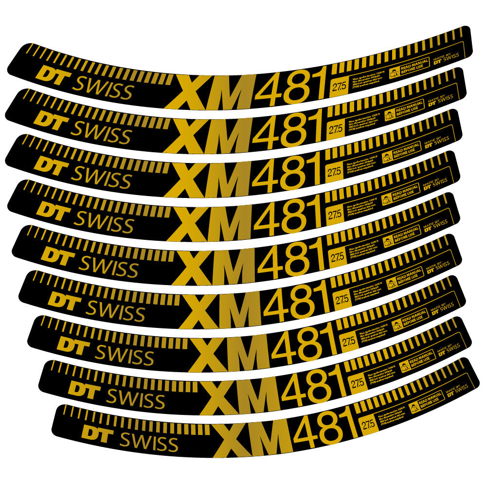 Stickers DT Swiss XM481 compatibles - Autocollants roue vélo VTT