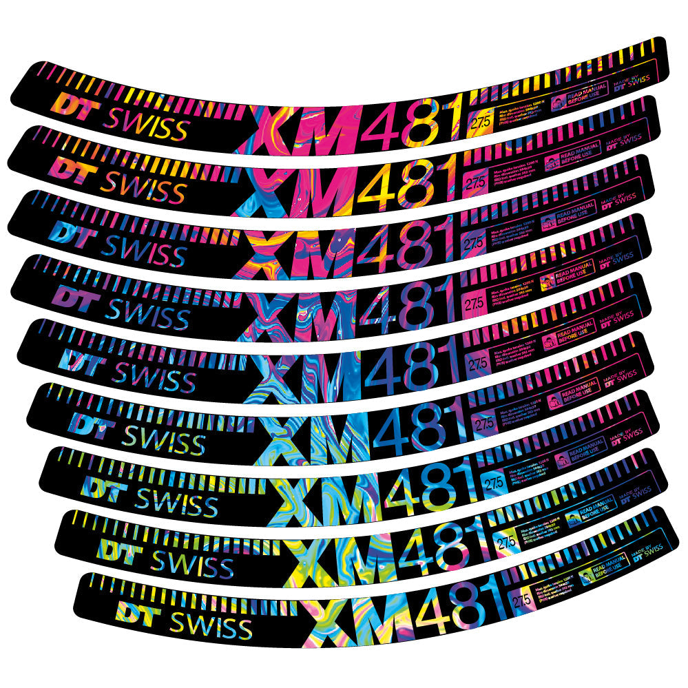 Stickers DT Swiss XM481 compatibles - Autocollants roue vélo VTT