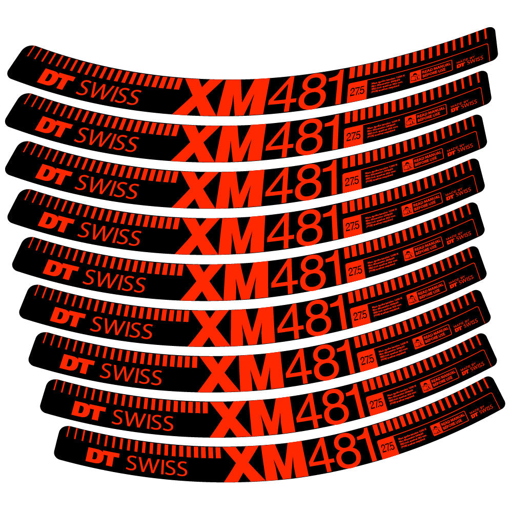 Stickers DT Swiss XM481 compatibles - Autocollants roue vélo VTT