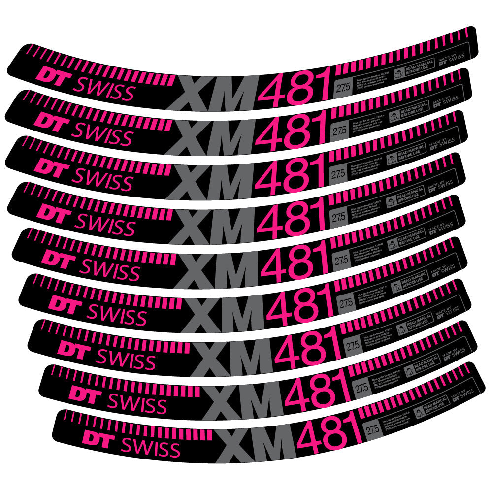 Stickers DT Swiss XM481 compatibles - Autocollants roue vélo VTT