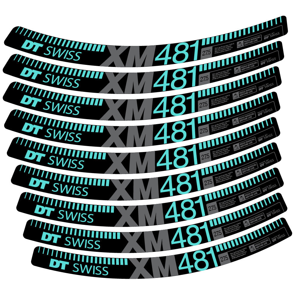 Stickers DT Swiss XM481 compatibles - Autocollants roue vélo VTT