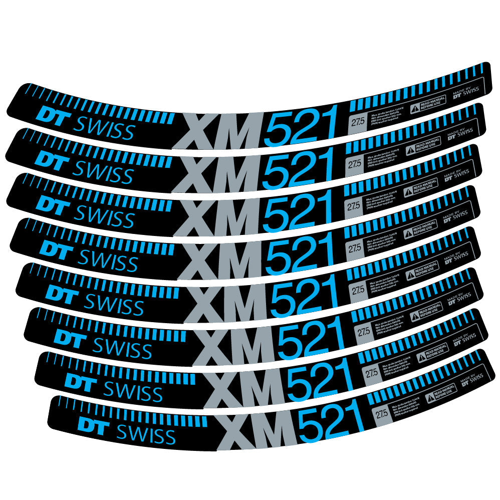 Stickers DT Swiss XM521 compatibles - Autocollants roue vélo VTT