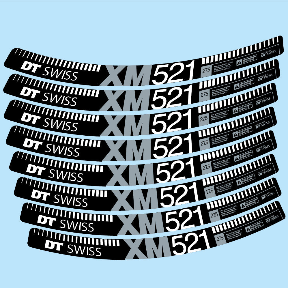 Stickers DT Swiss XM521 compatibles Autocollants roues VTT 29"
