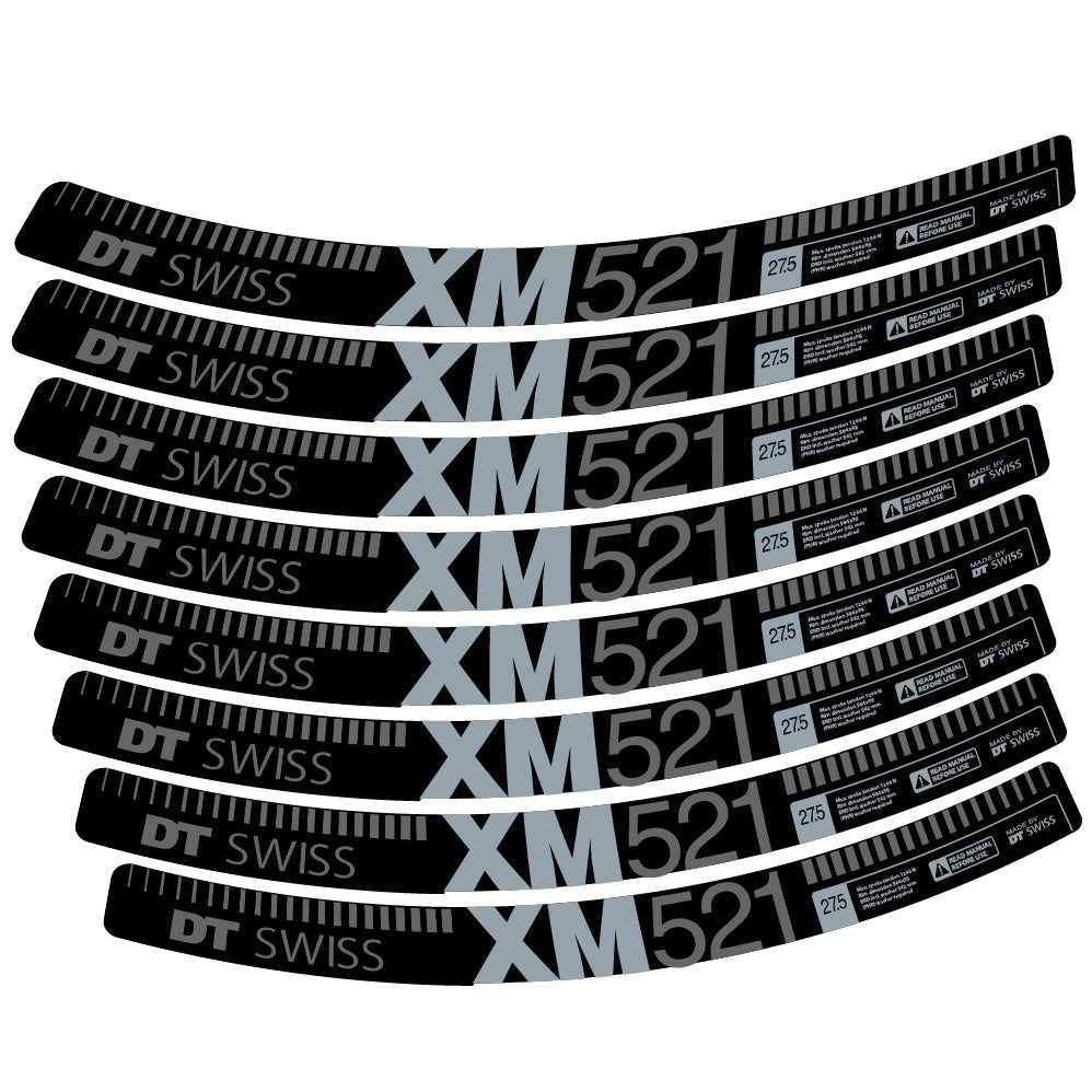 Stickers DT Swiss XM521 compatibles - Autocollants roue vélo VTT