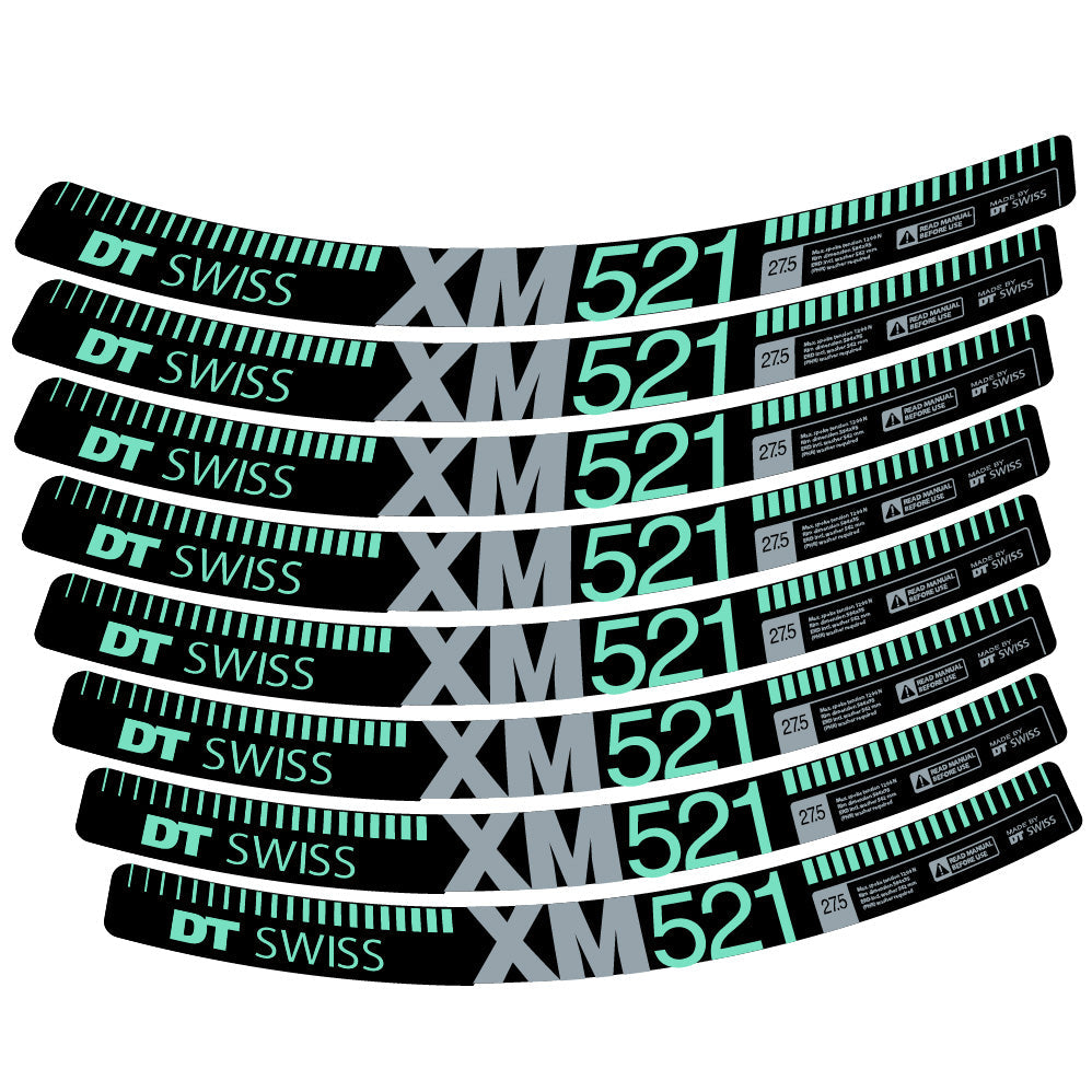 Stickers DT Swiss XM521 compatibles - Autocollants roue vélo VTT