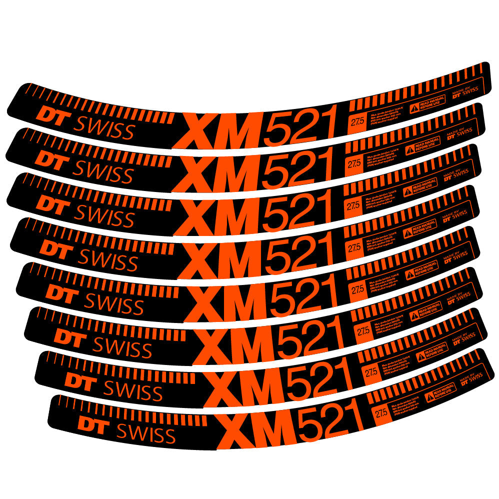 Stickers DT Swiss XM521 compatibles Autocollants roues VTT 29"