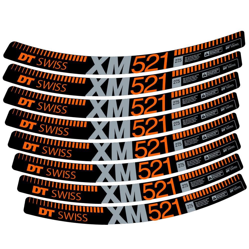 Stickers DT Swiss XM521 compatibles - Autocollants roue vélo VTT