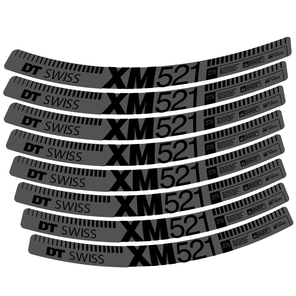 Stickers DT Swiss XM521 compatibles - Autocollants roue vélo VTT
