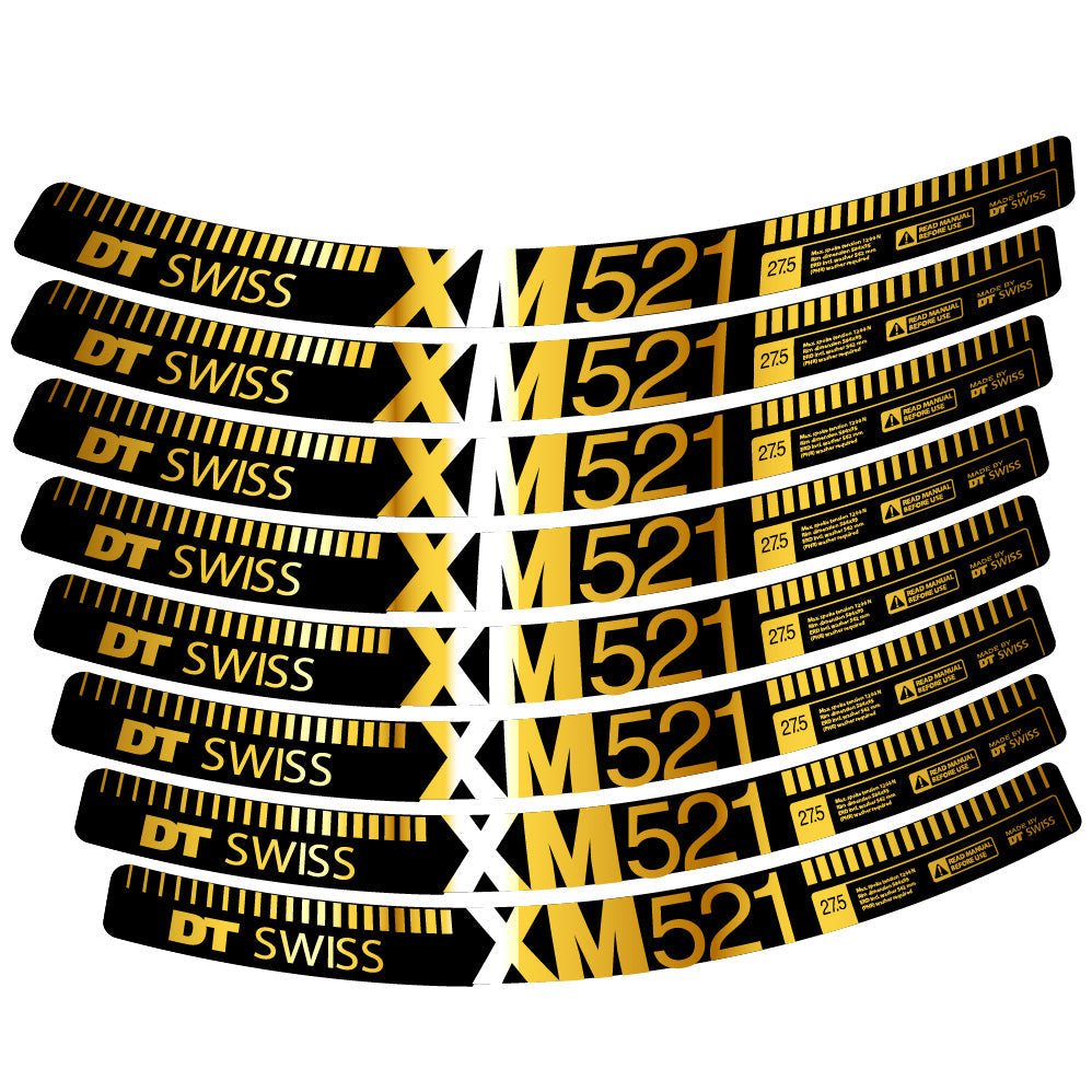 Stickers DT Swiss XM521 compatibles - Autocollants roue vélo VTT