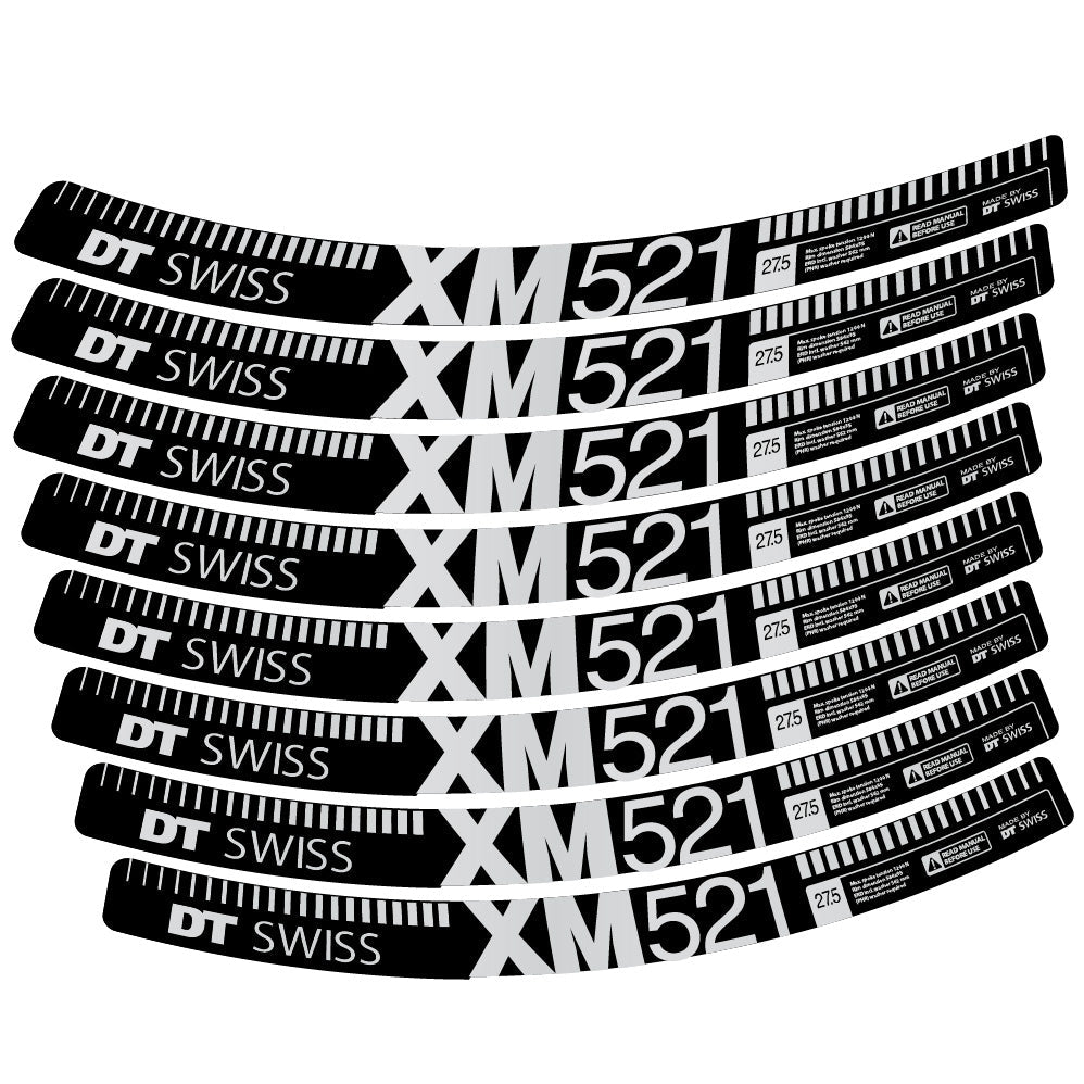 Stickers DT Swiss XM521 compatibles - Autocollants roue vélo VTT