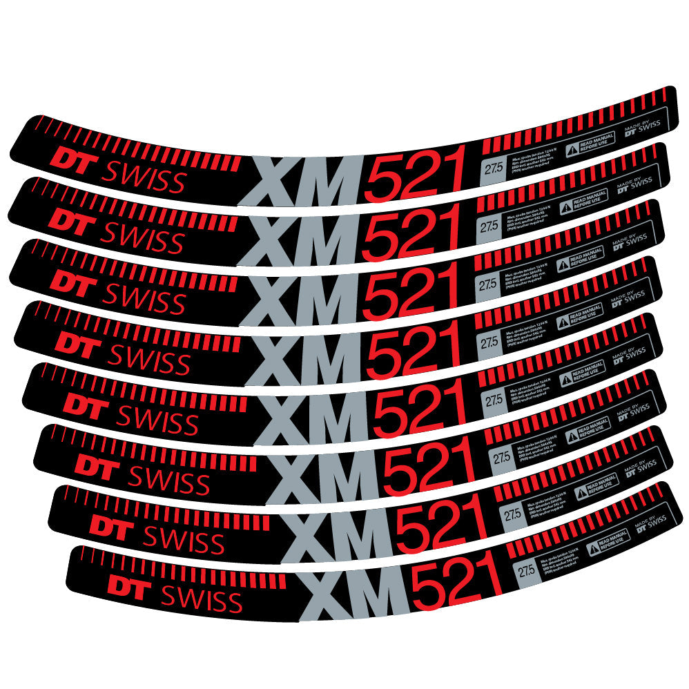 Stickers DT Swiss XM521 compatibles Autocollants roues VTT 29"