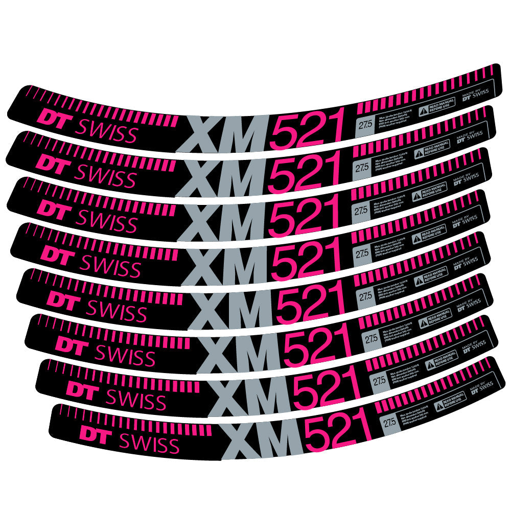 Stickers DT Swiss XM521 compatibles Autocollants roues VTT 29"