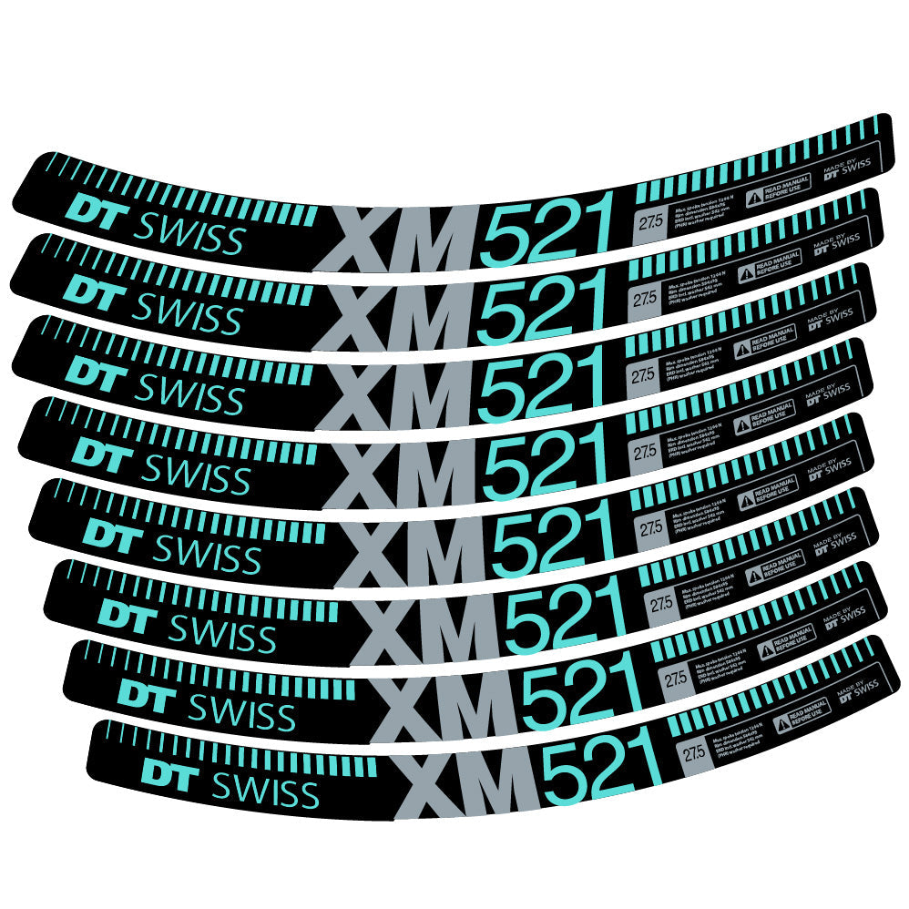 Stickers DT Swiss XM521 compatibles - Autocollants roue vélo VTT