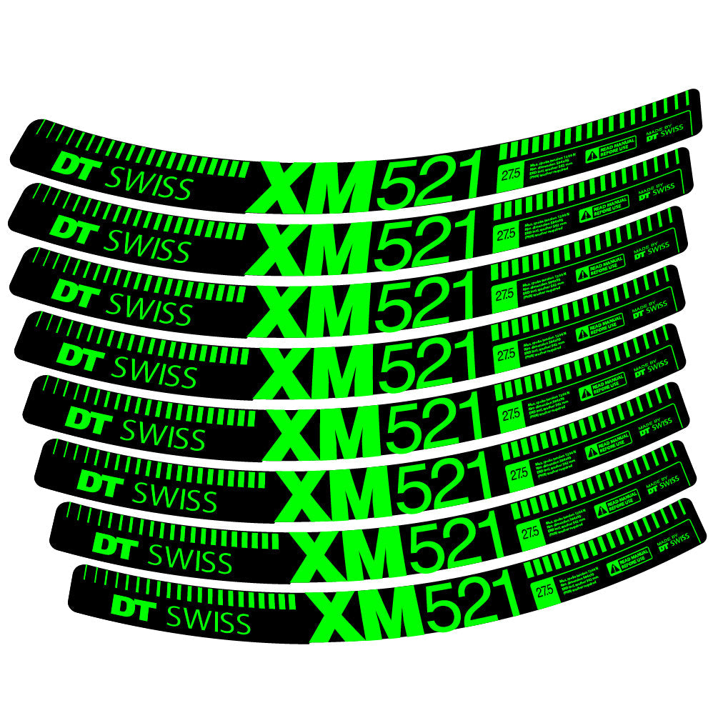 Stickers DT Swiss XM521 compatibles - Autocollants roue vélo VTT