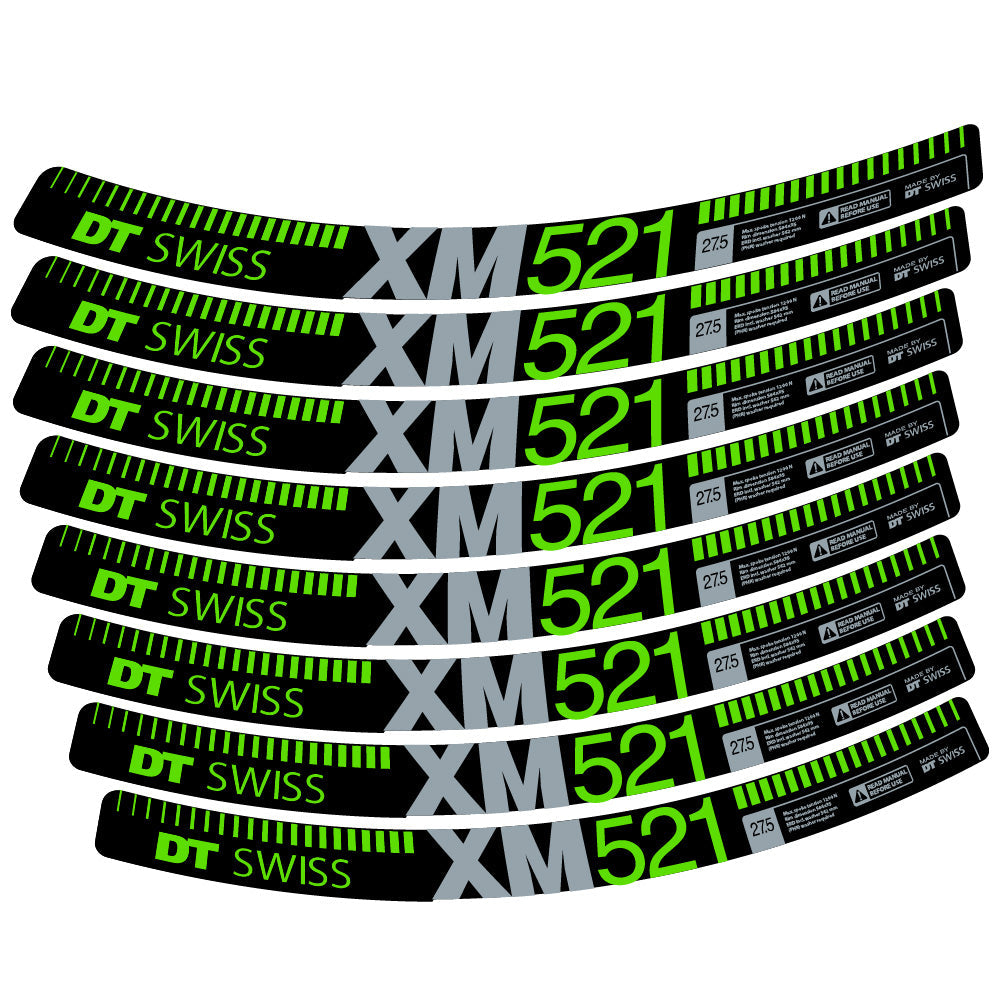 Stickers DT Swiss XM521 compatibles - Autocollants roue vélo VTT