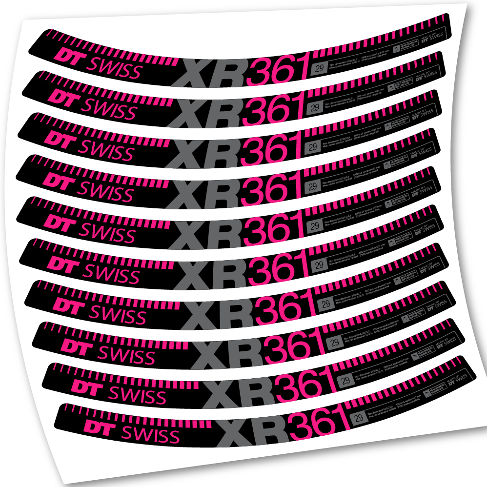 Stickers DT Swiss XR361 compatibles Autocollants roues