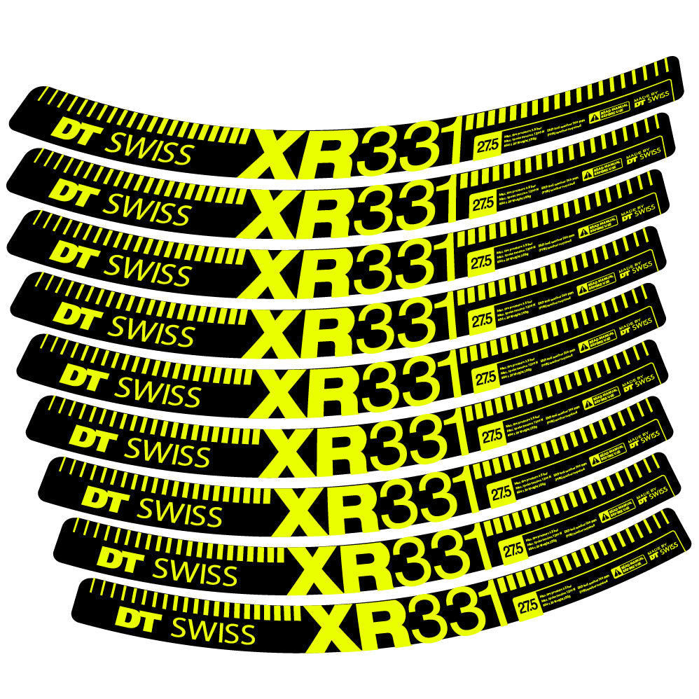 Stickers DT Swiss XR331 compatibles - Autocollants roue vélo VTT