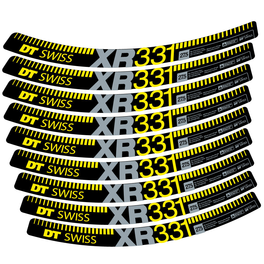 Stickers DT Swiss XR331 compatibles - Autocollants roue vélo VTT