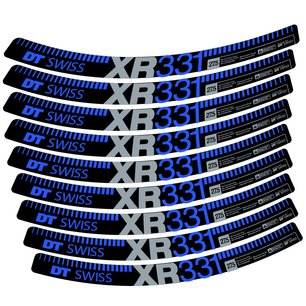 Stickers DT Swiss XR331 compatibles - Autocollants roue vélo VTT
