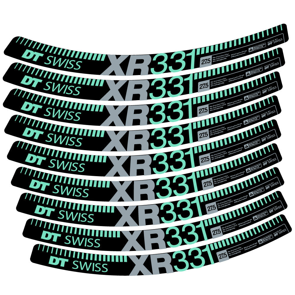 Stickers DT Swiss XR331 compatibles - Autocollants roue vélo VTT