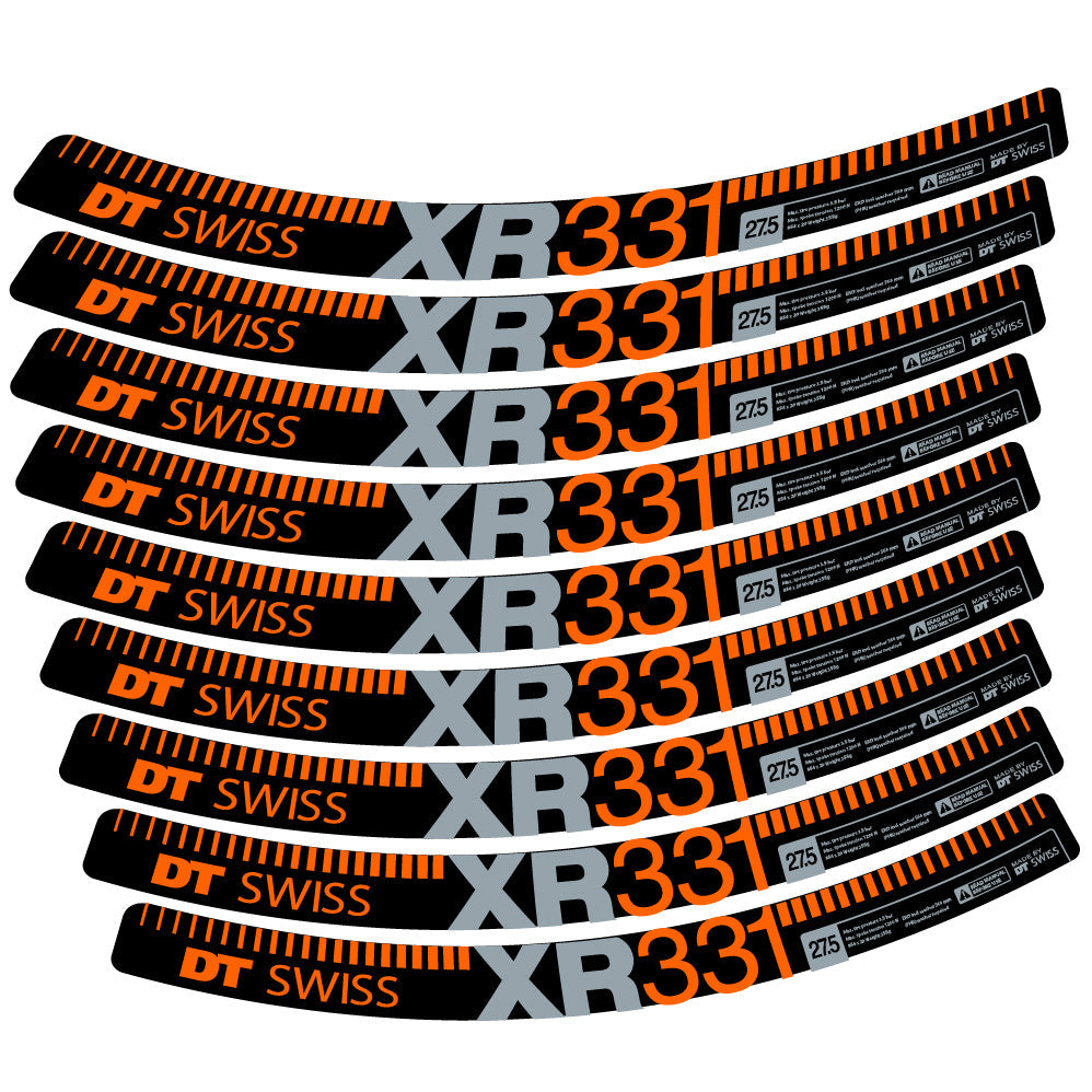 Stickers DT Swiss XR331 compatibles - Autocollants roue vélo VTT