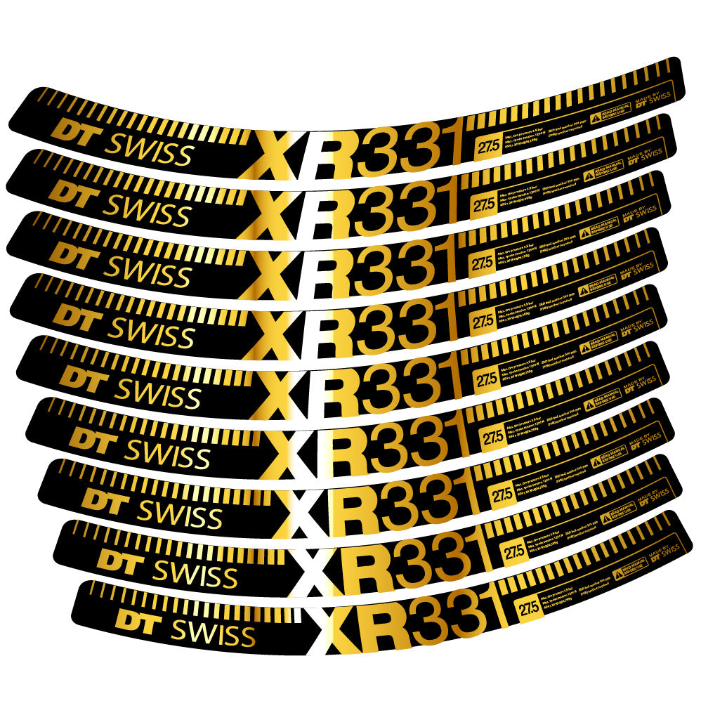 Stickers DT Swiss XR331 compatibles - Autocollants roue vélo VTT