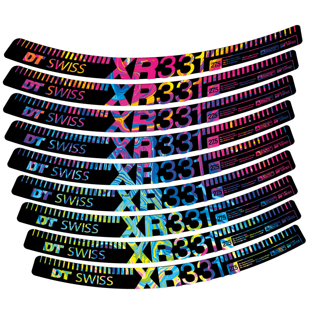 Stickers DT Swiss XR331 compatibles - Autocollants roue vélo VTT