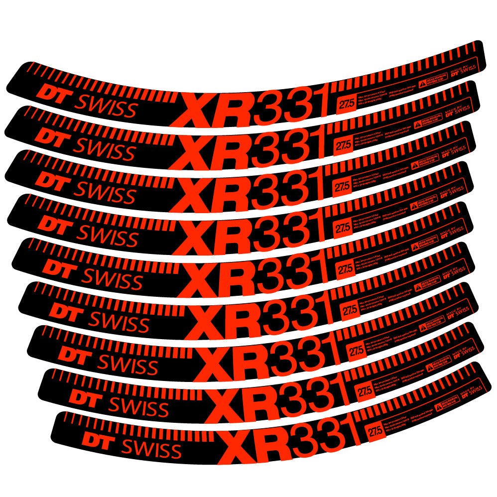 Stickers DT Swiss XR331 compatibles - Autocollants roue vélo VTT