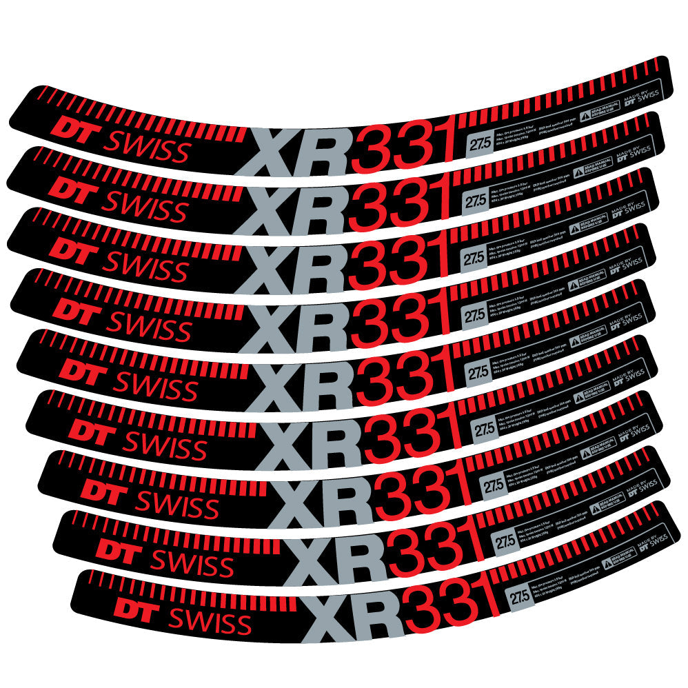 Stickers DT Swiss XR331 compatibles - Autocollants roue vélo VTT