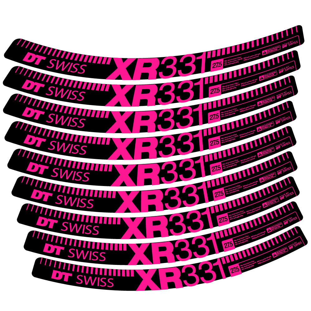 Stickers DT Swiss XR331 compatibles - Autocollants roue vélo VTT
